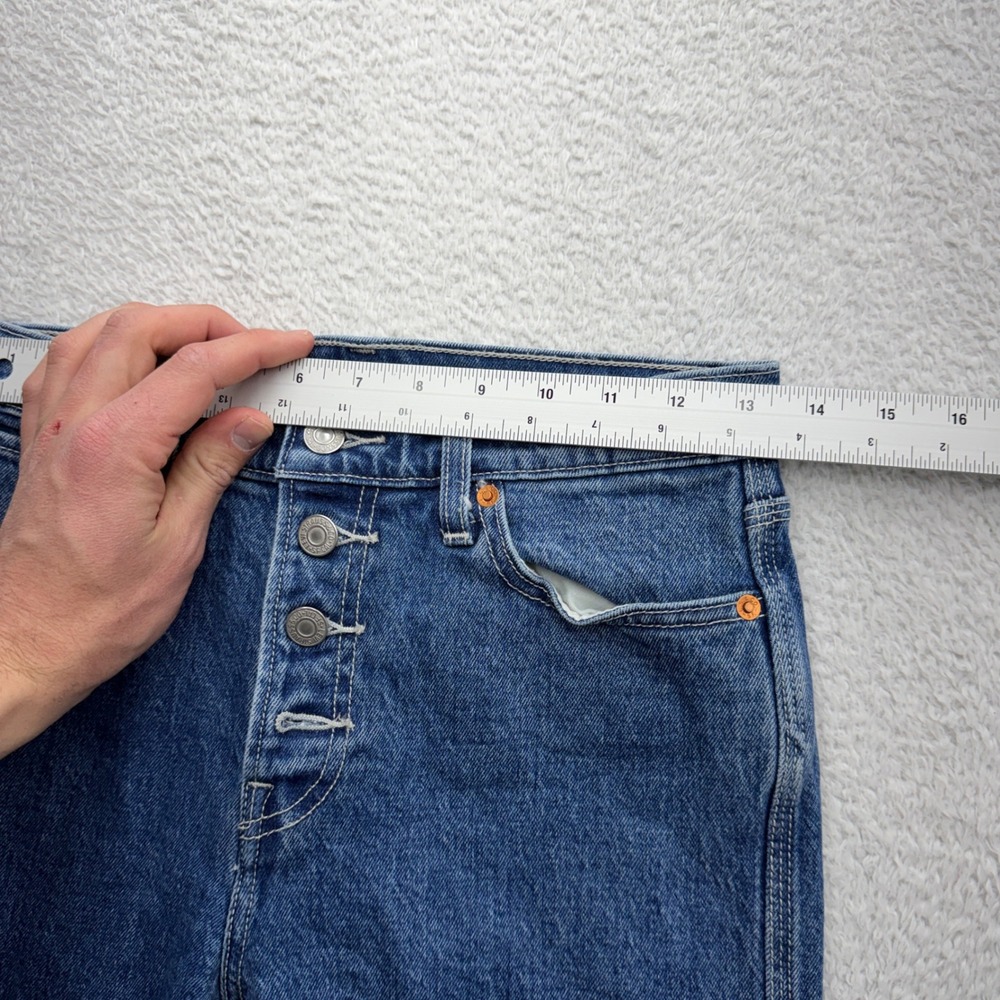 Levis Premium Wedgie Straight Jeans Blue High Rise Button Fly 26995-0000 Size 26 - Picture 7 of 12